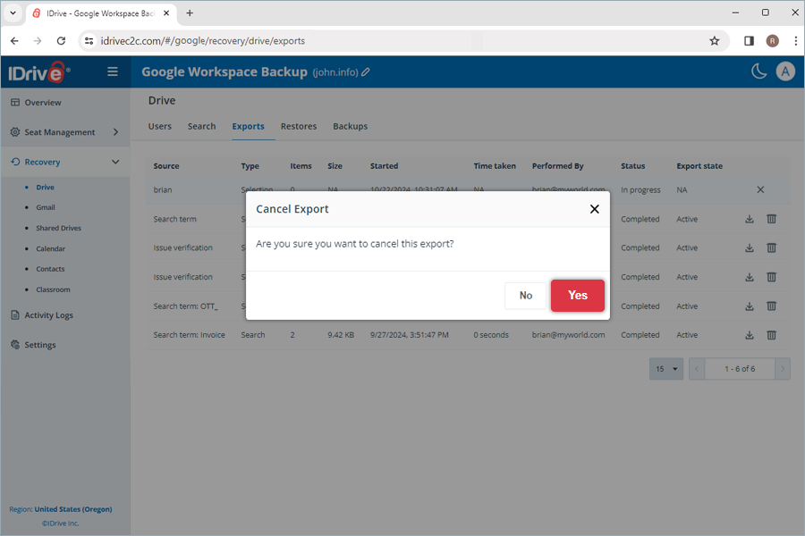 Google Workspace Backup